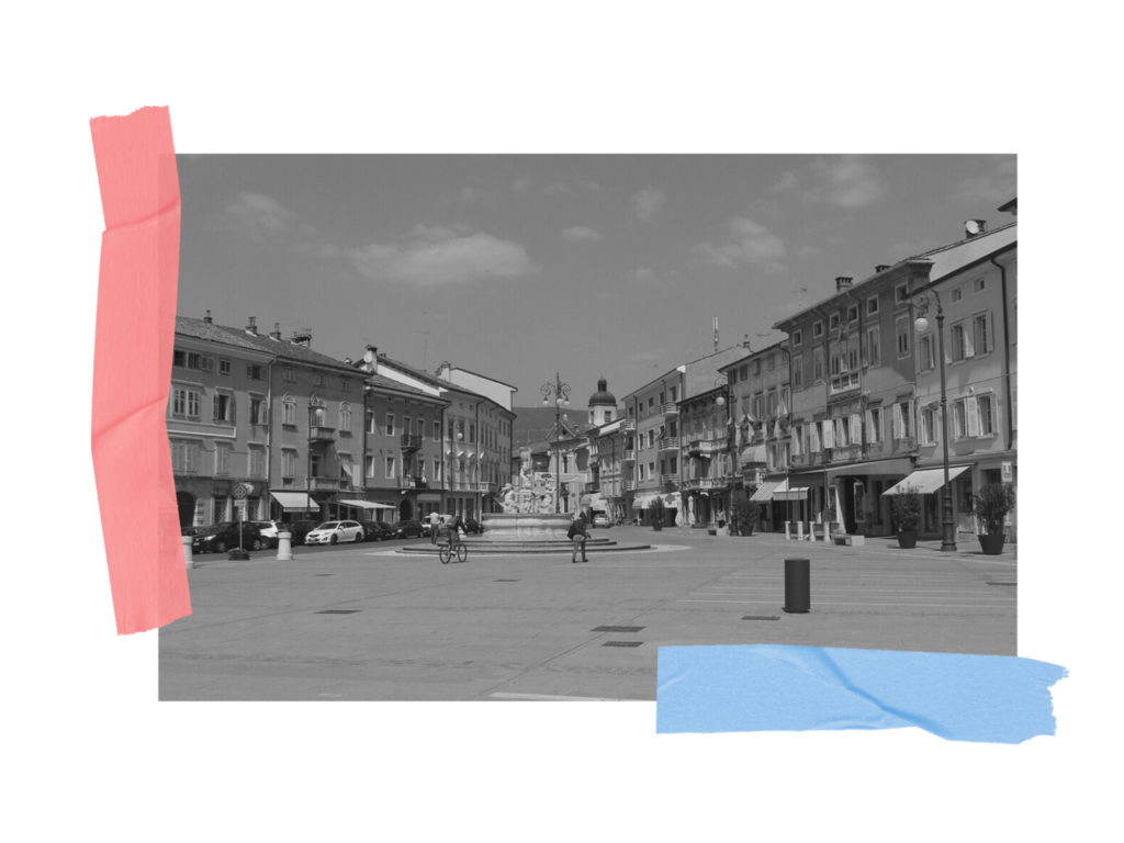 Piazza della Vittoria, Gorizia - progetto Borderline sul confine italo-sloveno